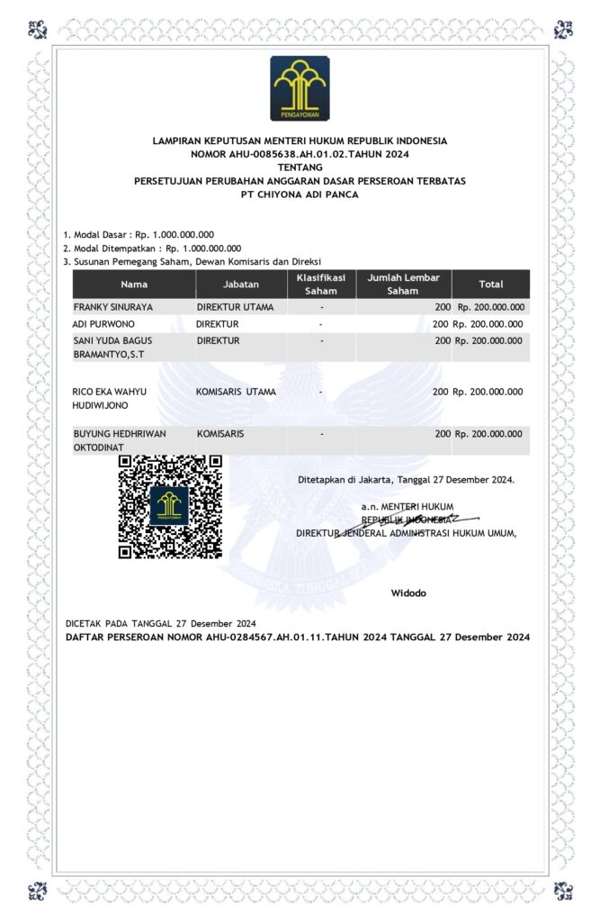 3 PT Chiyona Adi Panca - Konsultan Profesional dan Terpercaya, Solusi Cepat Urus SLF, PBG, dan AMDAL di Bogor, Depok, Tangerang, Bekasi, Jakarta, Bandung, Semarang, Malang, Surabaya, dan seluruh Indonesia